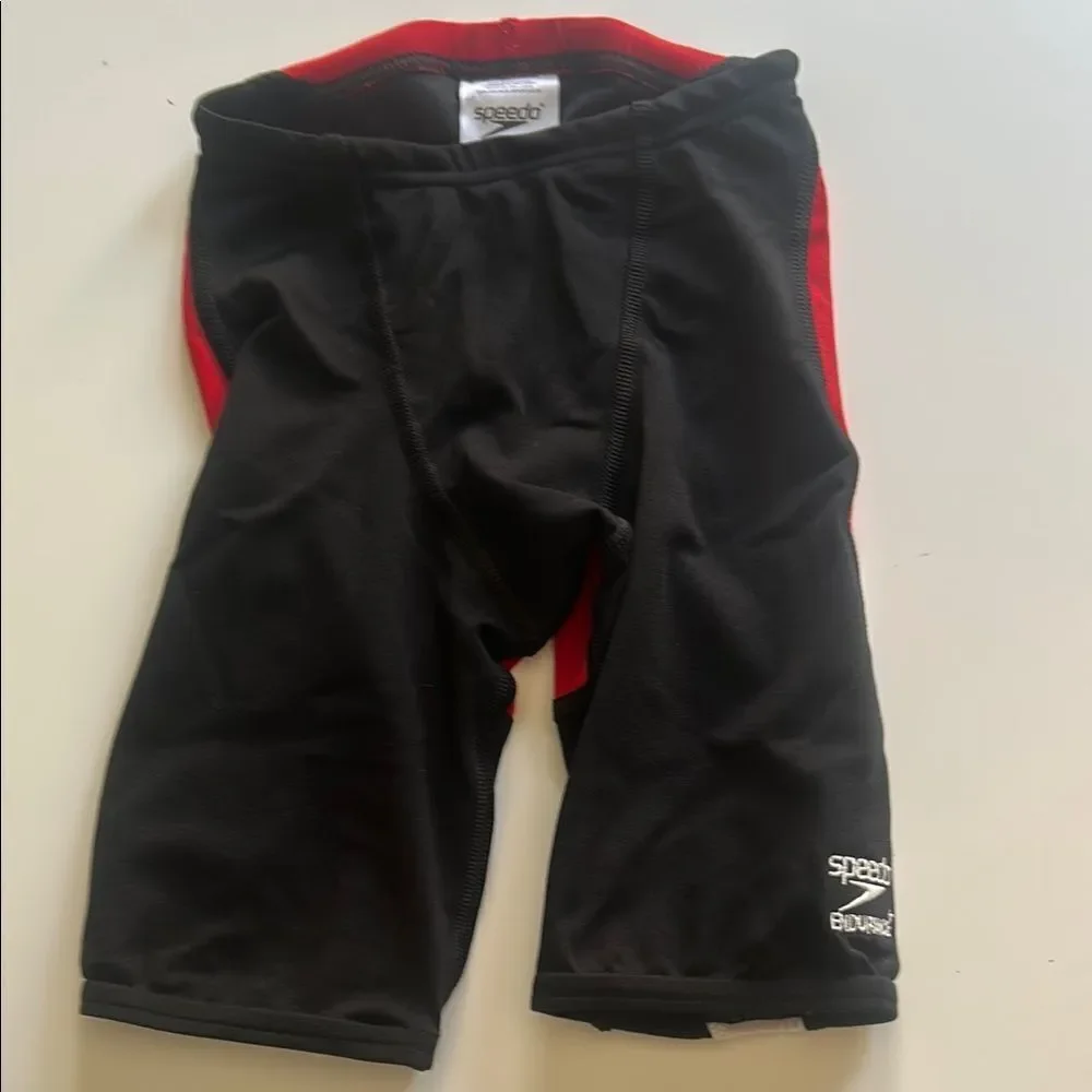 Speedo Boys Edge Splice Jammer Red/Black, Size 22, NWT